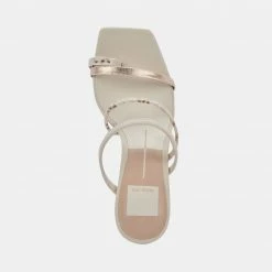 DOLCEVITA PRISMA HEELS IVORY MULTI STELLA SANDALS