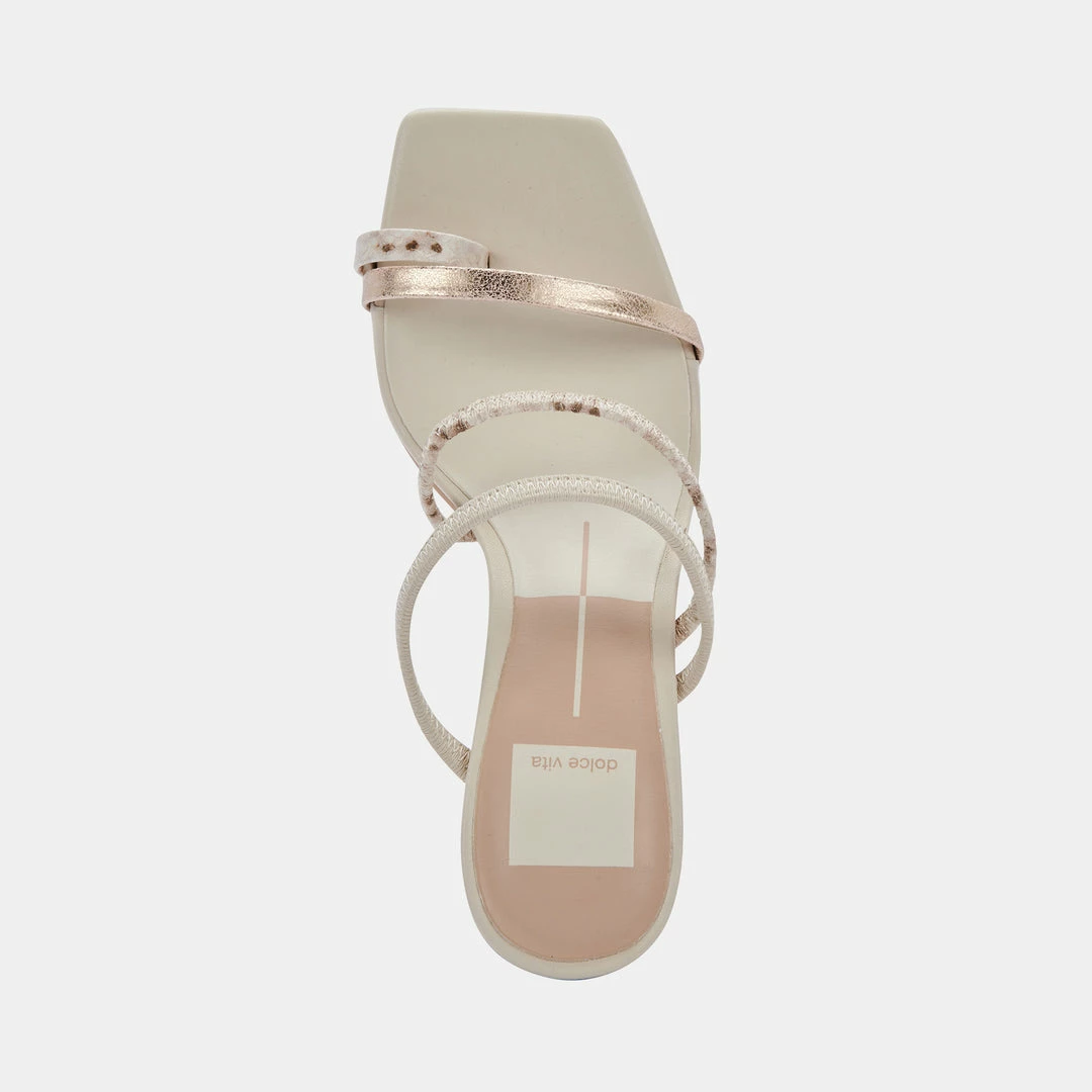 DOLCEVITA PRISMA HEELS IVORY MULTI STELLA SANDALS