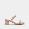 DOLCEVITA RIVER PEARL HEELS BLUSH MULTI PEARLS SANDALS