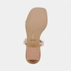 DOLCEVITA RIVER PEARL HEELS BLUSH MULTI PEARLS SANDALS