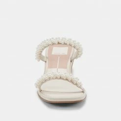 DOLCEVITA SANDALS RIVER PEARL HEELS VANILLA PEARLS