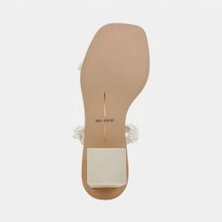 DOLCEVITA SANDALS RIVER PEARL HEELS VANILLA PEARLS