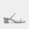 Recurate RIYA STUDDED SANDALS IN GREY NUBUCK - Re:vita RESALE
