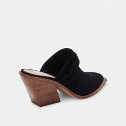 DOLCEVITA SITA MULES BLACK SUEDE MULES & CLOGS