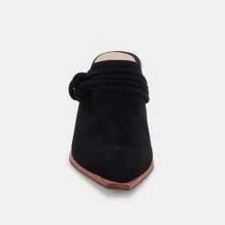 DOLCEVITA SITA MULES BLACK SUEDE MULES & CLOGS