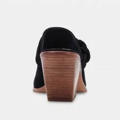 DOLCEVITA SITA MULES BLACK SUEDE MULES & CLOGS