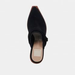 DOLCEVITA SITA MULES BLACK SUEDE MULES & CLOGS