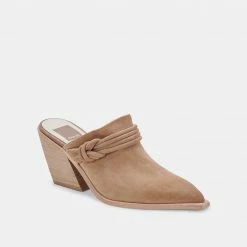 DOLCEVITA SITA MULES MUSHROOM SUEDE