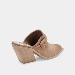 DOLCEVITA SITA MULES MUSHROOM SUEDE