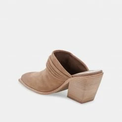 DOLCEVITA SITA MULES MUSHROOM SUEDE