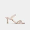 DOLCEVITA TANIKA HEELS BONE SNAKE PRINT LEATHER