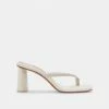 DOLCEVITA TASH HEELS IVORY LEATHER SANDALS