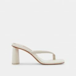 DOLCEVITA TASH HEELS IVORY LEATHER SANDALS