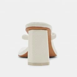 DOLCEVITA TASH HEELS IVORY LEATHER SANDALS