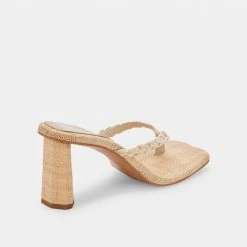 DOLCEVITA TASH HEELS LT NATURAL RAFFIA