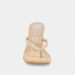 DOLCEVITA TASH HEELS LT NATURAL RAFFIA