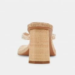 DOLCEVITA TASH HEELS LT NATURAL RAFFIA