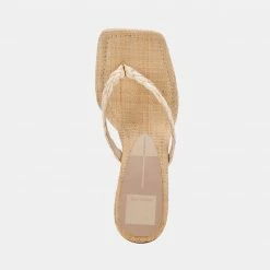 DOLCEVITA TASH HEELS LT NATURAL RAFFIA