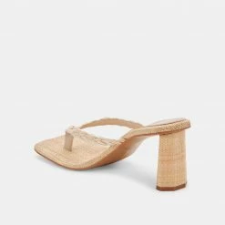 DOLCEVITA TASH HEELS LT NATURAL RAFFIA