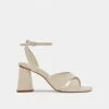 DOLCEVITA TIKI HEELS CREAM LEATHER SANDALS