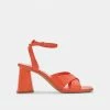 DOLCEVITA SANDALS TIKI HEELS PERSIMMON LEATHER