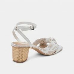 DOLCEVITA ZYAN HEELS NATURAL MULTI LINEN