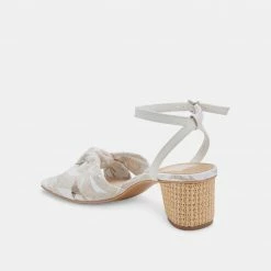 DOLCEVITA ZYAN HEELS NATURAL MULTI LINEN