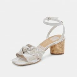 DOLCEVITA ZYAN HEELS NATURAL MULTI LINEN