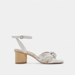 DOLCEVITA ZYAN HEELS NATURAL MULTI LINEN