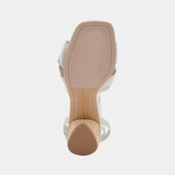 DOLCEVITA ZYAN HEELS NATURAL MULTI LINEN