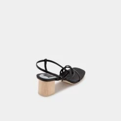 DOLCEVITA ZYDA HEELS BLACK EMBOSSED LIZARD