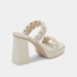 DOLCEVITA ASHBY HEELS IVORY STELLA SANDALS