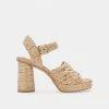 DOLCEVITA ASHER HEELS LT NATURAL RAFFIA