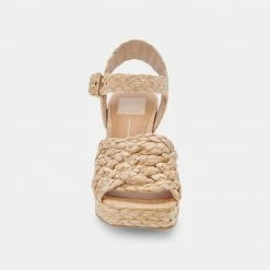 DOLCEVITA ASHER HEELS LT NATURAL RAFFIA