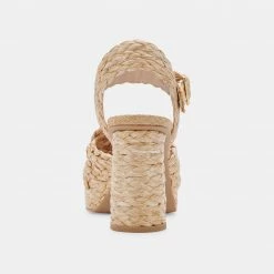 DOLCEVITA ASHER HEELS LT NATURAL RAFFIA