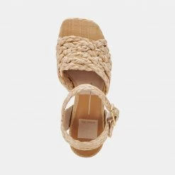 DOLCEVITA ASHER HEELS LT NATURAL RAFFIA