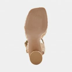 DOLCEVITA ASHER HEELS LT NATURAL RAFFIA