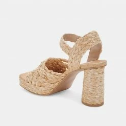 DOLCEVITA ASHER HEELS LT NATURAL RAFFIA