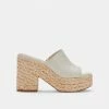 DOLCEVITA ELORA HEELS IVORY LEATHER
