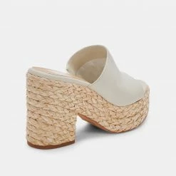 DOLCEVITA ELORA HEELS IVORY LEATHER
