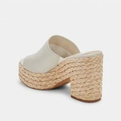 DOLCEVITA ELORA HEELS IVORY LEATHER