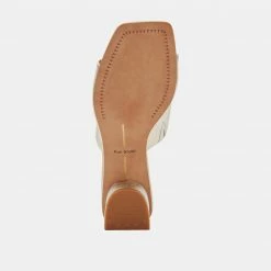 DOLCEVITA SANDALS JOLICE HEELS LIGHT GOLD LEATHER