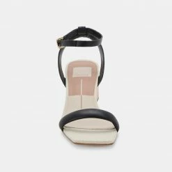 DOLCEVITA SANDALS MODI HEELS BLACK LEATHER