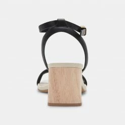 DOLCEVITA SANDALS MODI HEELS BLACK LEATHER