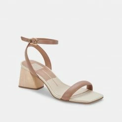DOLCEVITA MODI HEELS CAFE NUBUCK SANDALS