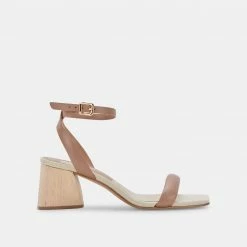 DOLCEVITA MODI HEELS CAFE NUBUCK SANDALS