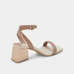DOLCEVITA MODI HEELS CAFE NUBUCK SANDALS