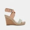 DOLCEVITA NEZZA WEDGES NATURAL MULTI LEATHER SANDALS