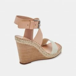DOLCEVITA NEZZA WEDGES NATURAL MULTI LEATHER SANDALS