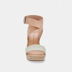 DOLCEVITA NEZZA WEDGES NATURAL MULTI LEATHER SANDALS